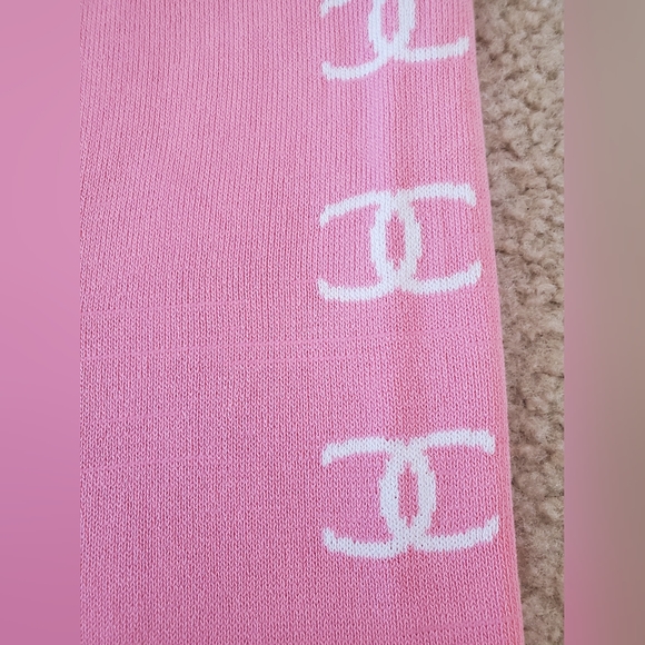 Pink Knit Joggers with White Logo Detail Women's Pant Size Small - Picture 7 of 8